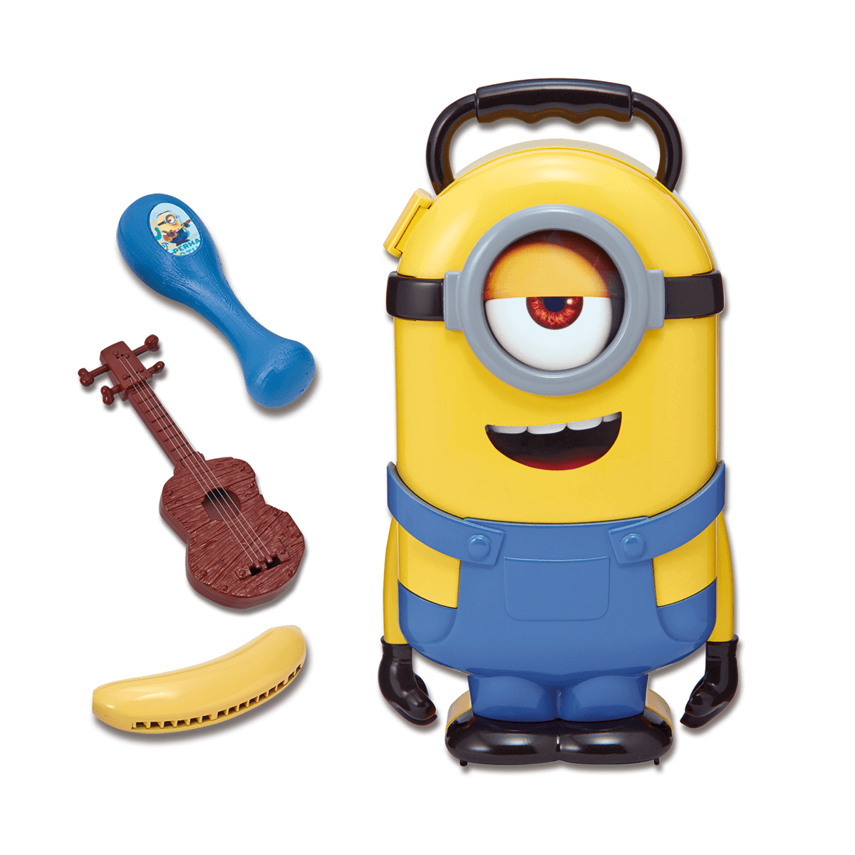 Despicable Me 3, Minions, Stuart Carry Case & Accessories, Collectible Figures, Yellow, Unisex, 3+ years