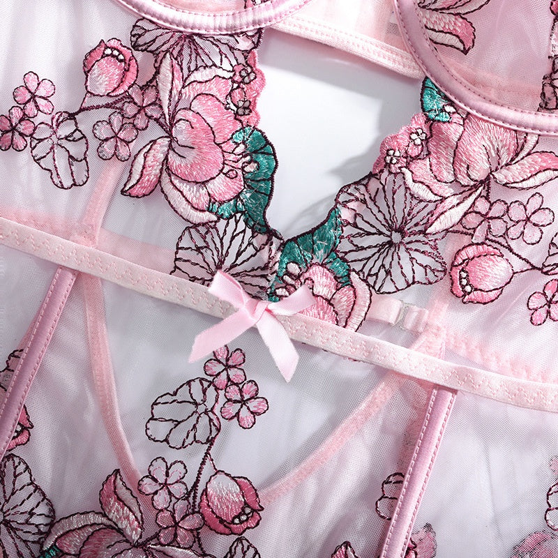 Women's Fashion Temperament Lace Mesh Bodysuit