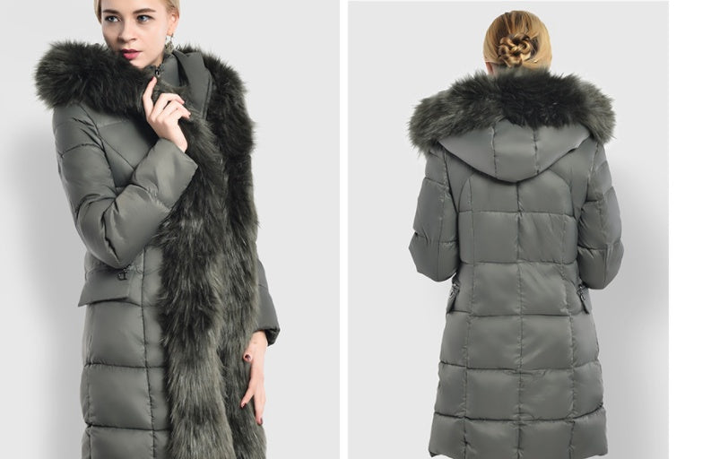 Medium Length Padded Padded Down Coat For Women