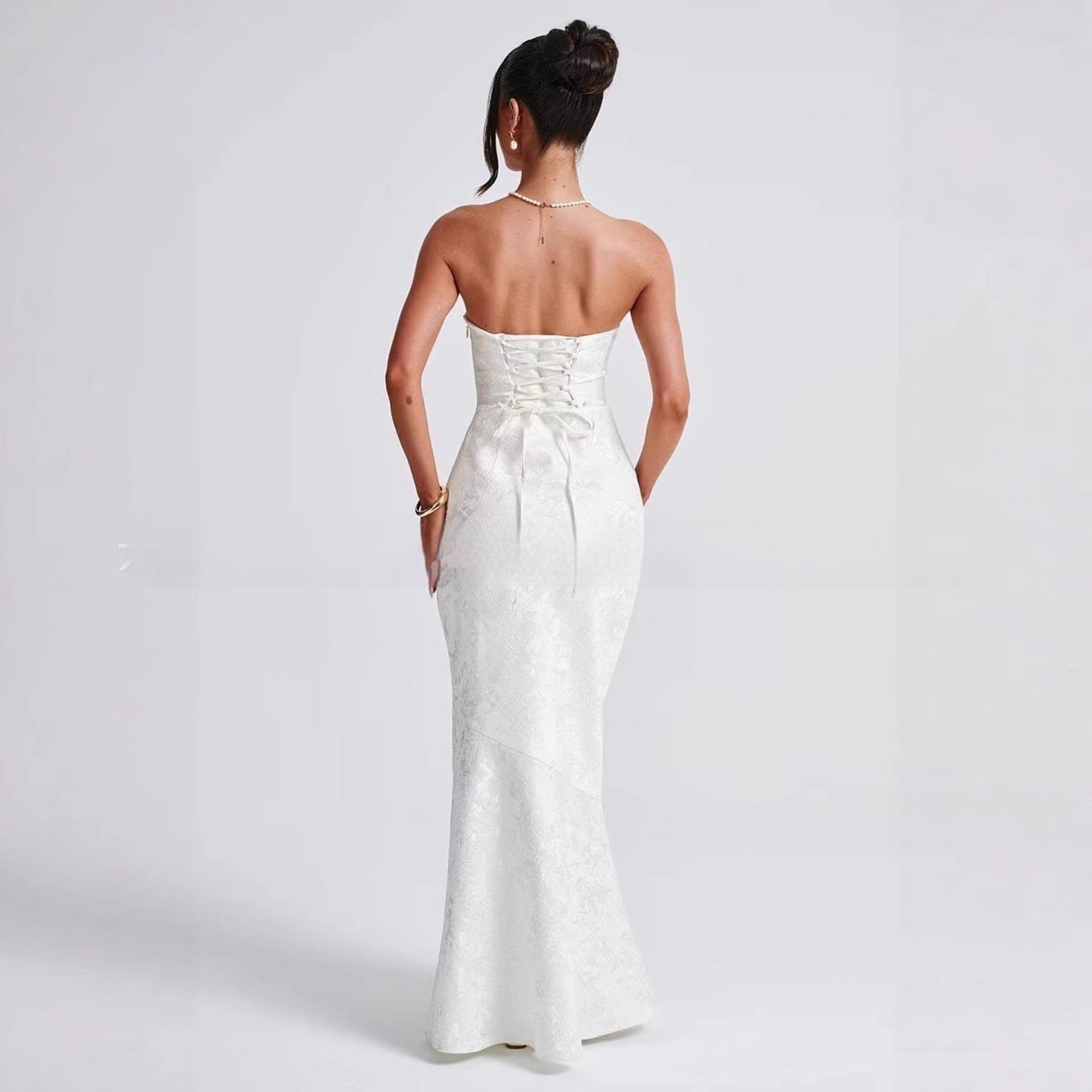 Womens Sophisticated Sexy Off-shoulder Backless Dress