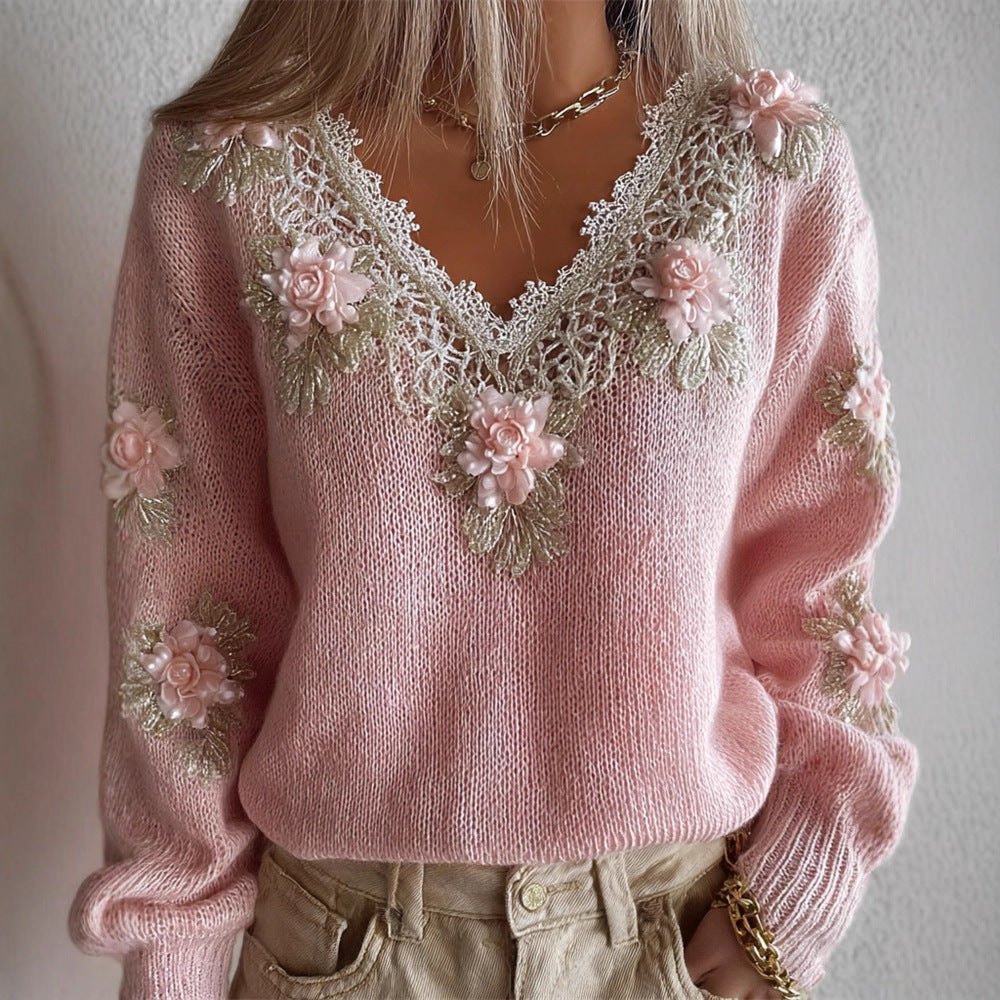 Halloween Bestseller 3D Digital-Print V-Neck Womens Top