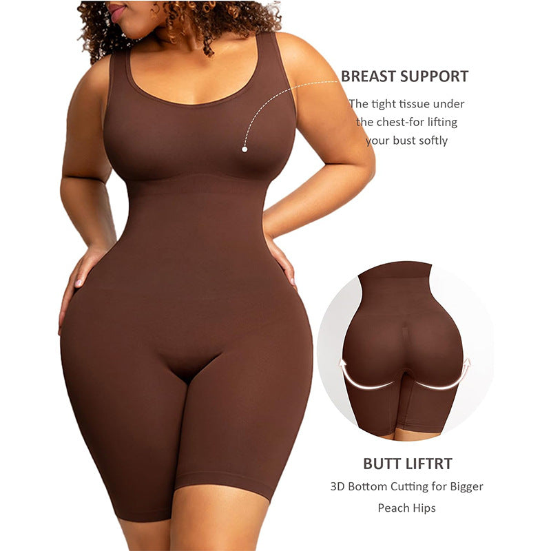 European And American Seamless Jumpsuit Hip-lift And Belly Shaping Tight Corset