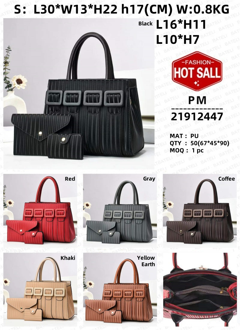 Three-Piece Sets Large Capacity Tote Woman Handbag