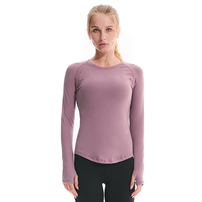 Round Neck Yoga Long-sleeved Tights