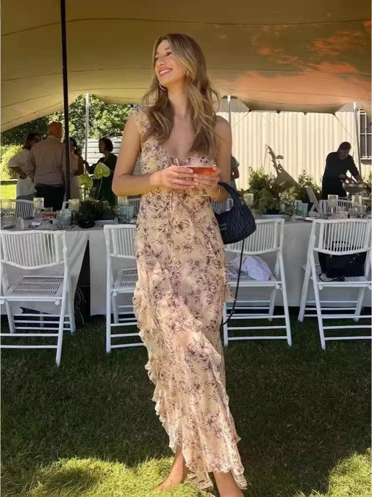 Stylish Chiffon Maxi Evening Gown Dress