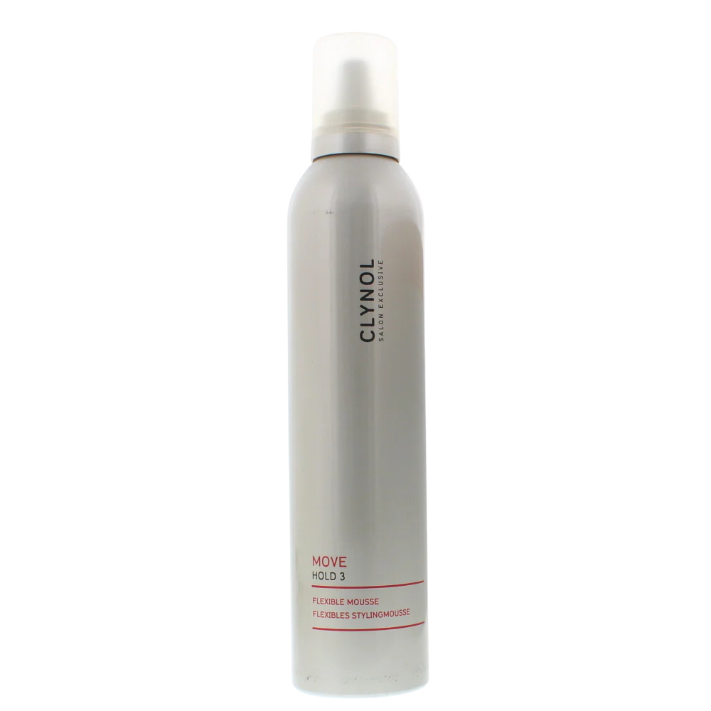 Clynol, Move Hold 3, Hair Styling Foam, Volume & Body, Flexible Hold, 300 ml