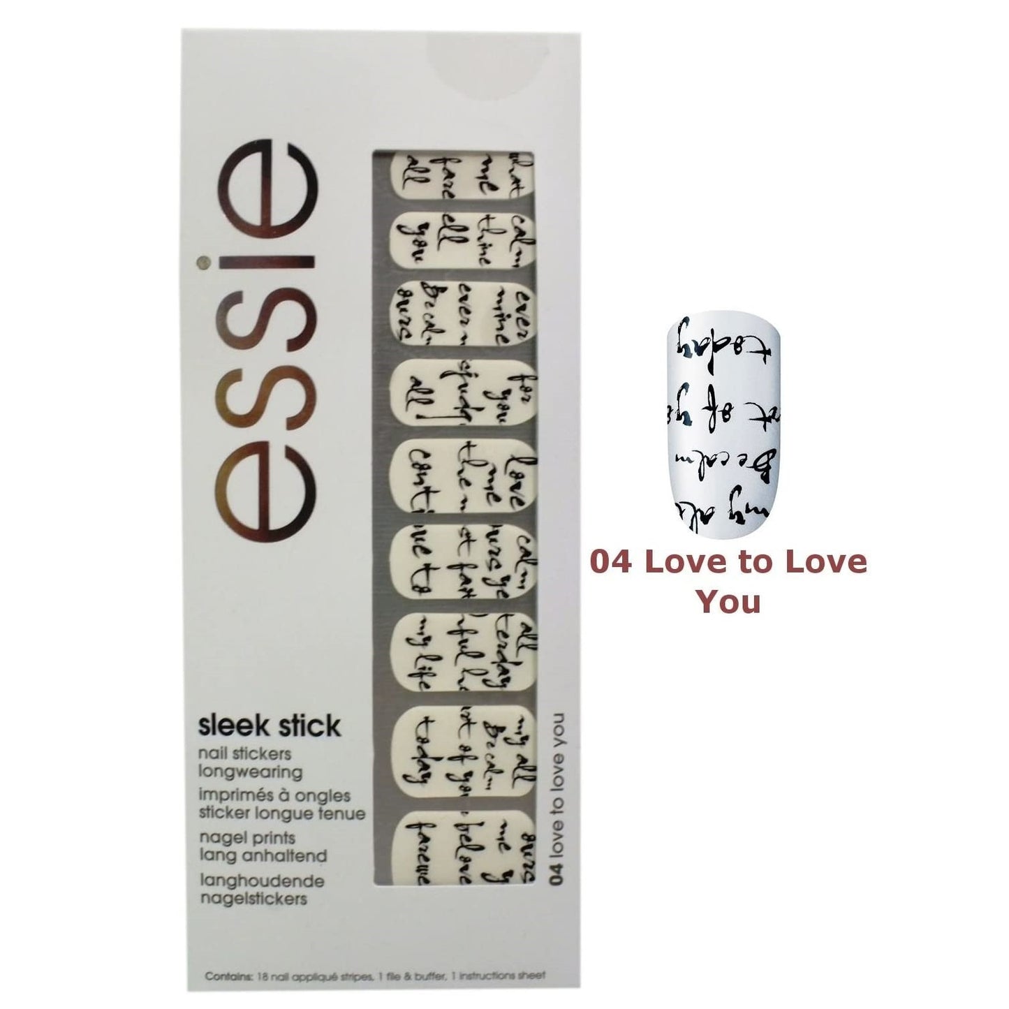 Essie, Sleek Stick, Nail Stickers, 04, Love To Love You