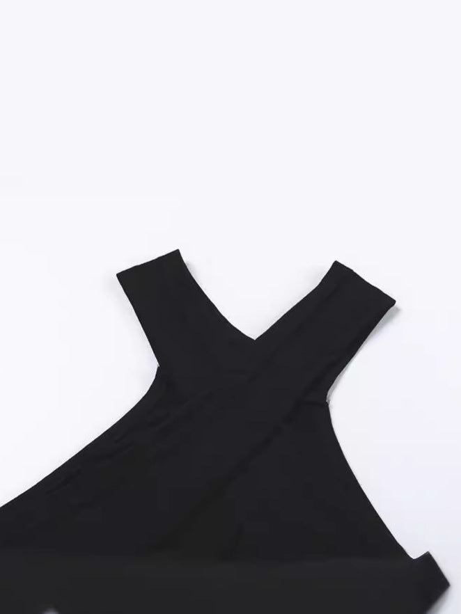 Womens Sexy Backless Strappy Stretchy Hip Hugging Halter Dress