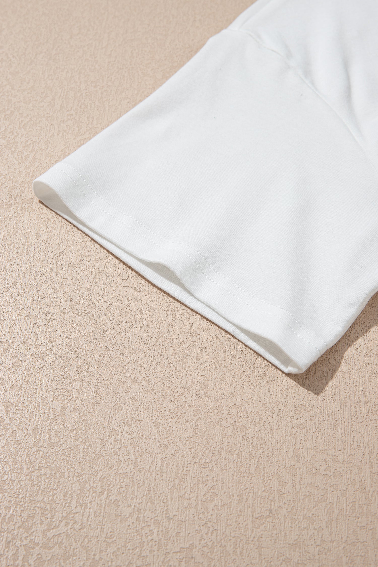 White Floral Patchwork Short Sleeve T Shirt Loose Maxi Dress