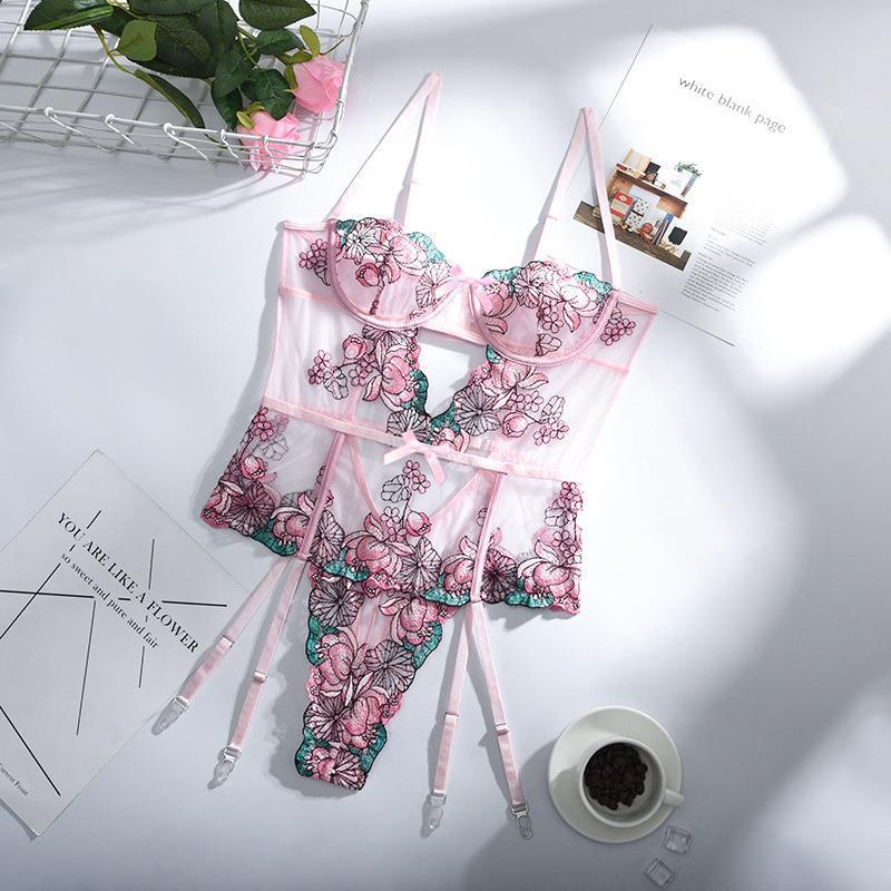 Women's Fashion Temperament Lace Mesh Bodysuit
