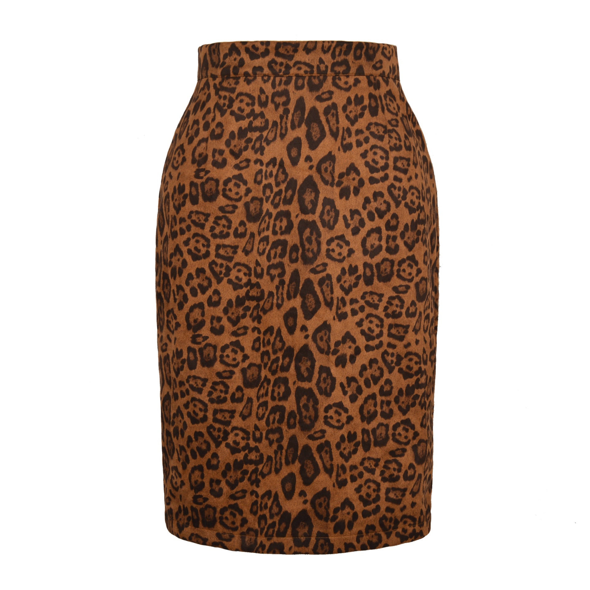 AutumnWinter Face Leopard Print Suede Fleece Skirt