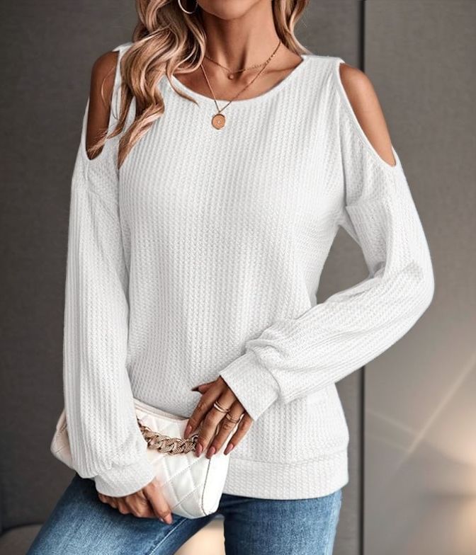 Autumn And Winter New Off-shoulder Casual Long-sleeve T-shirt Women's Casual Wear