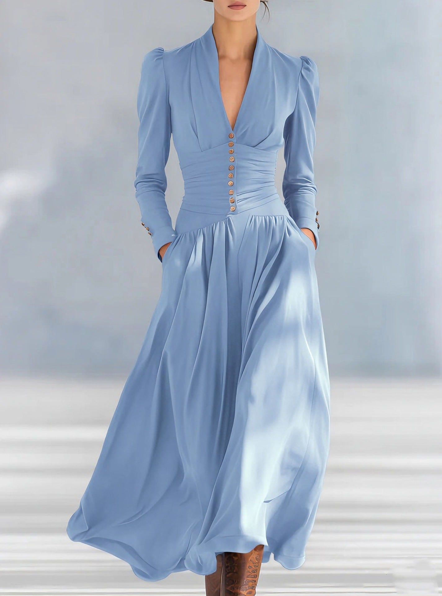 Fashionable Minimalist And Slim Fit Womens Dress