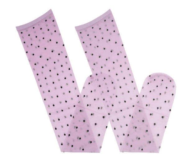 Purple Polka Dot Ultra-thin High-permeability Socks For Women