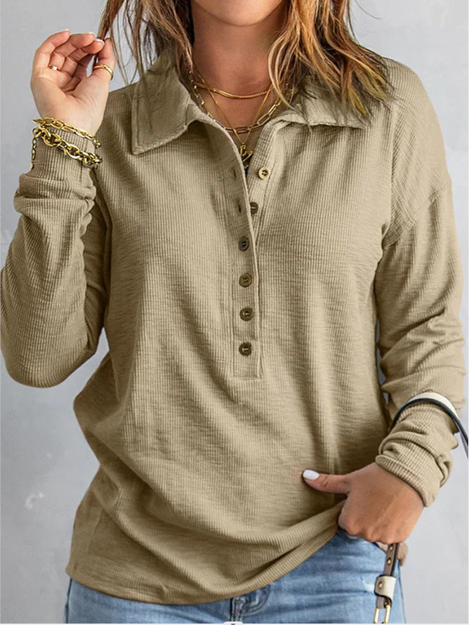 Women's Loose-Fitting Casual Long-Sleeve Top