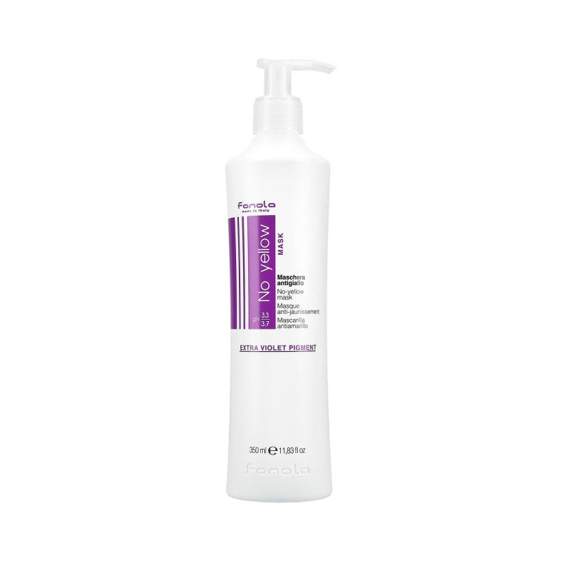 Fanola, No Yellow, Extra Violet Pigment, Hair Treatment Cream Mask, For Strengthening, 350 ml