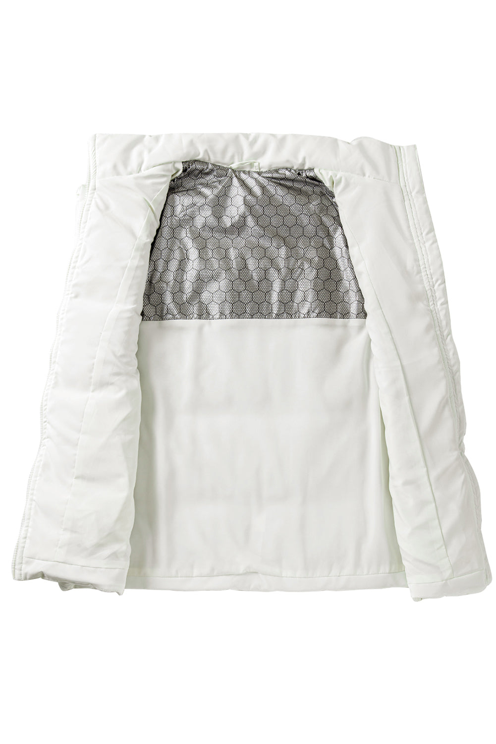 Gilet imbottito oversize con collo in tinta unita nero con cerniera