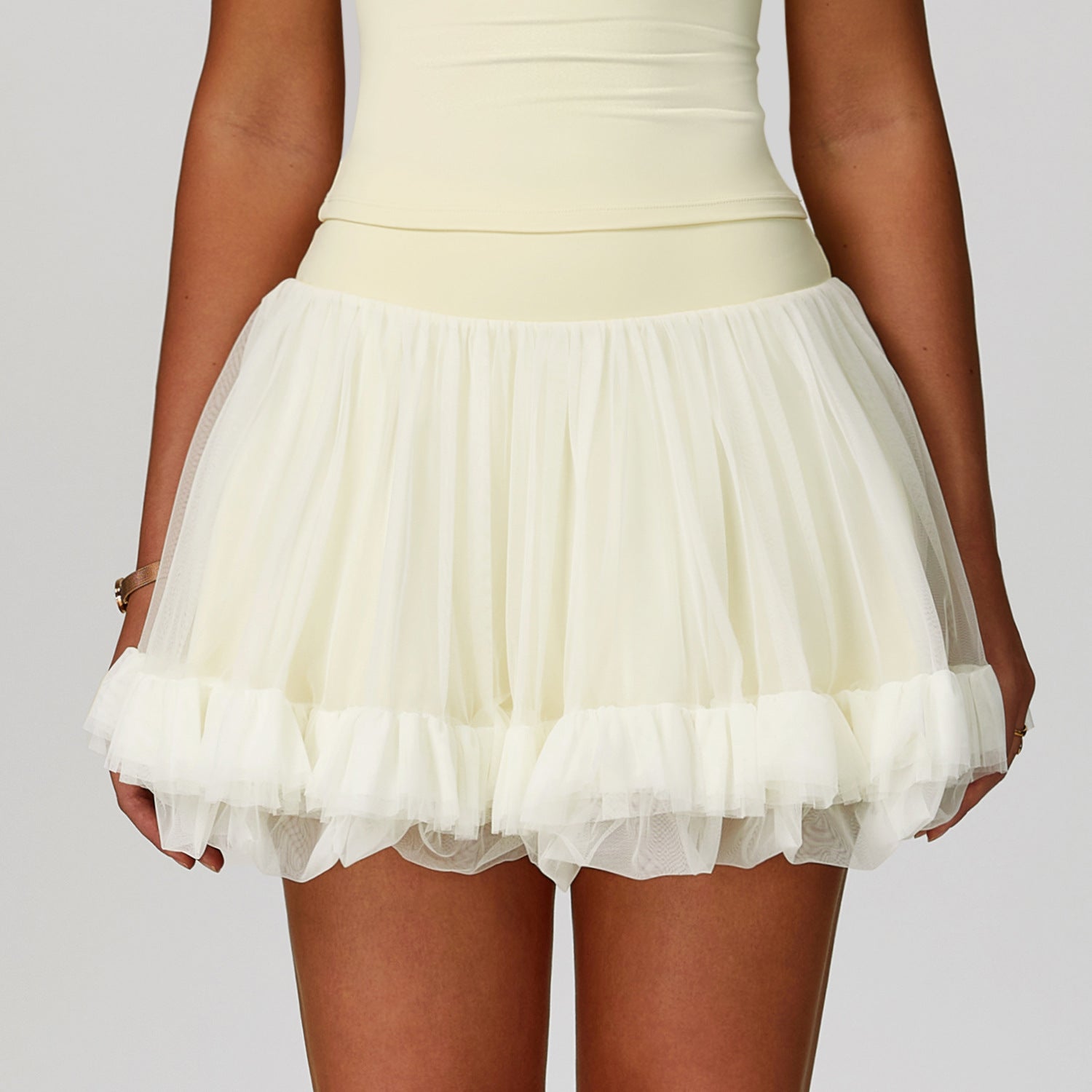 Anti-exposure Base High Waist Tennis Skirt Leisure Sports Skirt