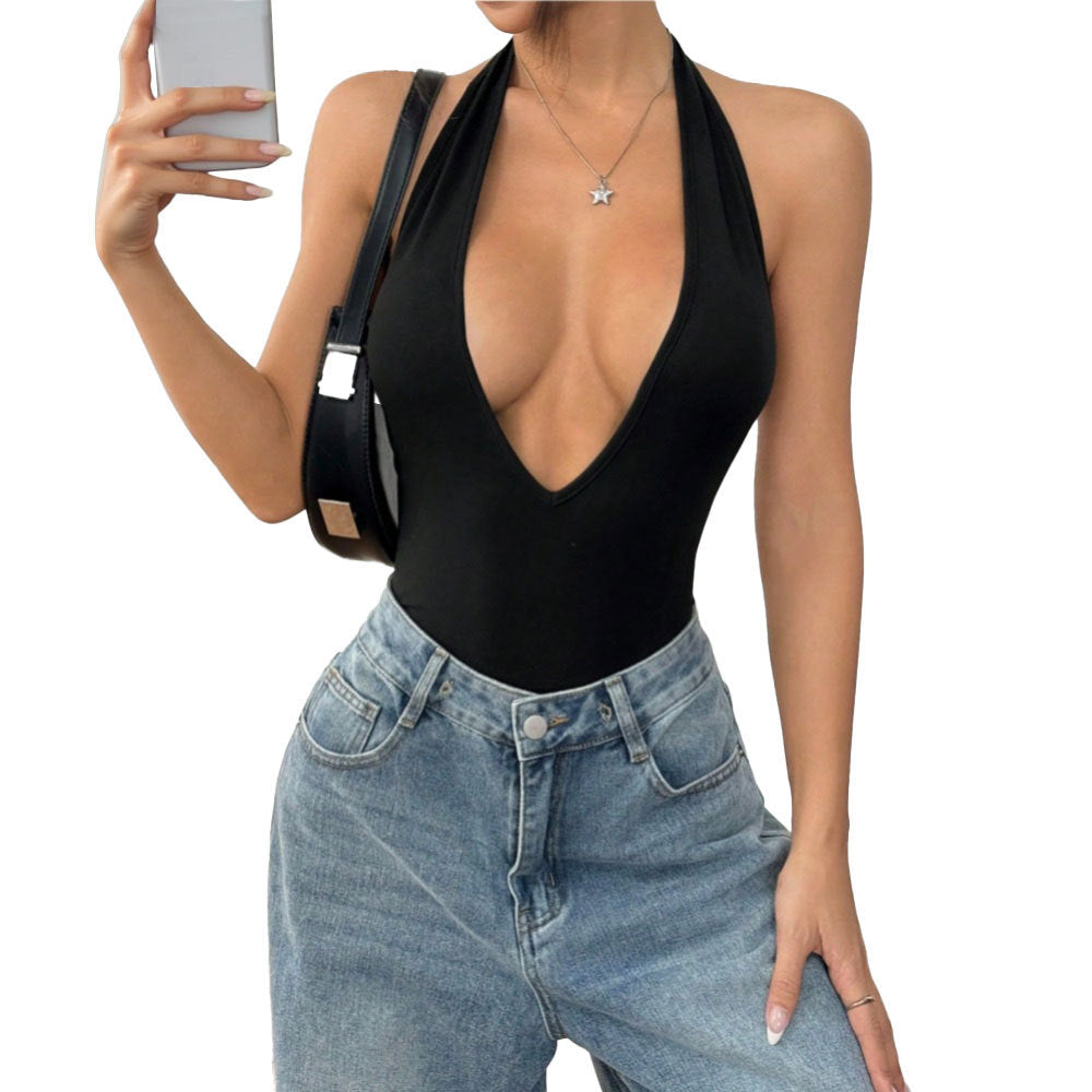 Women's Sexy Halter Jumpsuit Hot Girl Backless