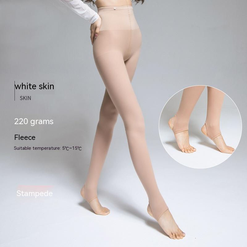 Autumn And Winter Double Layer Superb Fleshcolor Pantynose Women