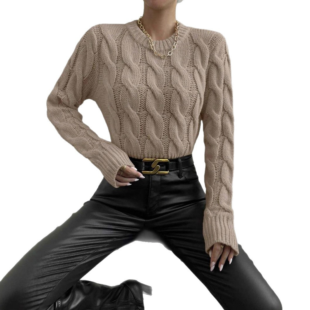 Loose-fitting Knitted Women's Pullover Sweater