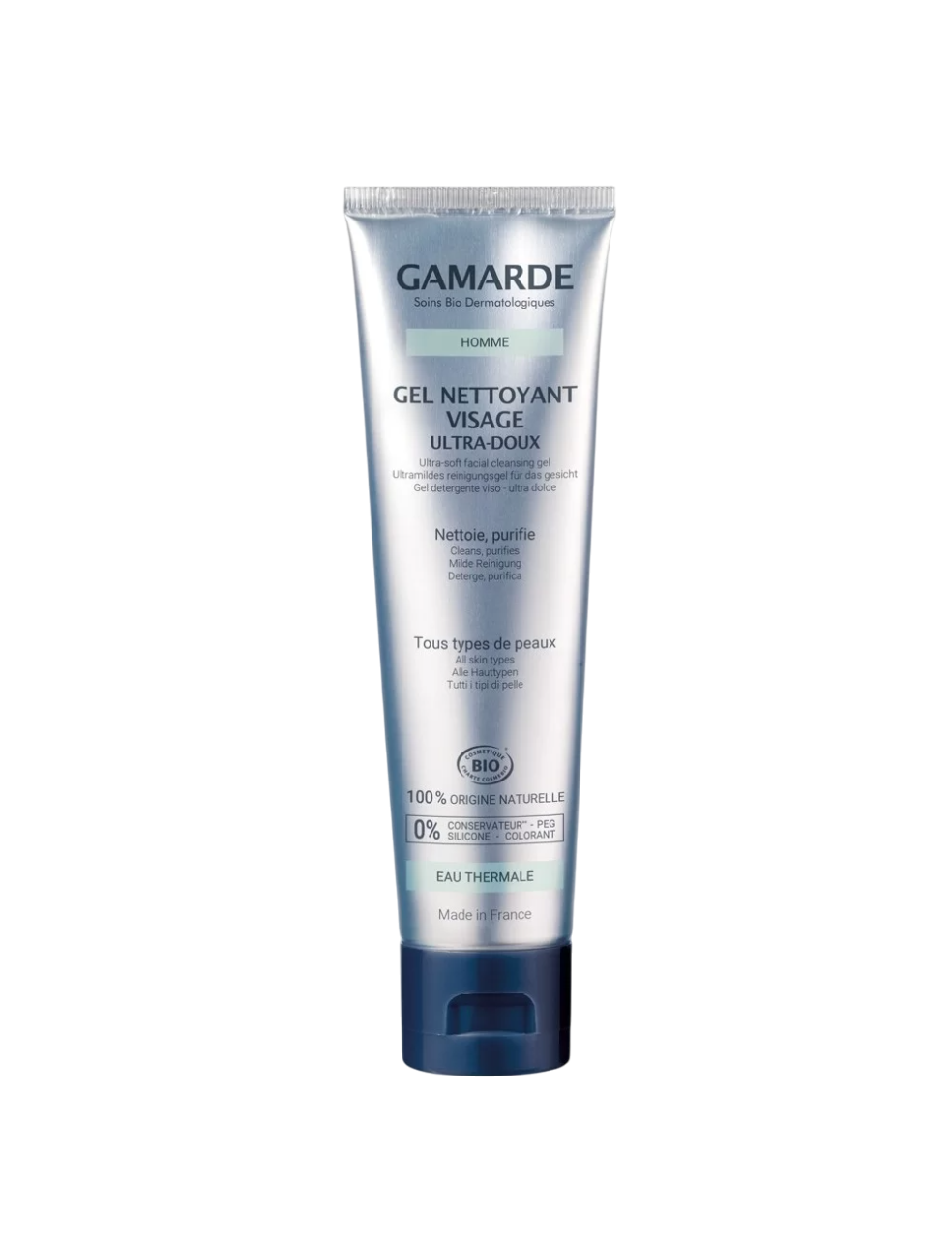 Gamarde, Men, Eliminates Impurities, Cleansing Gel, Face, 100 ml