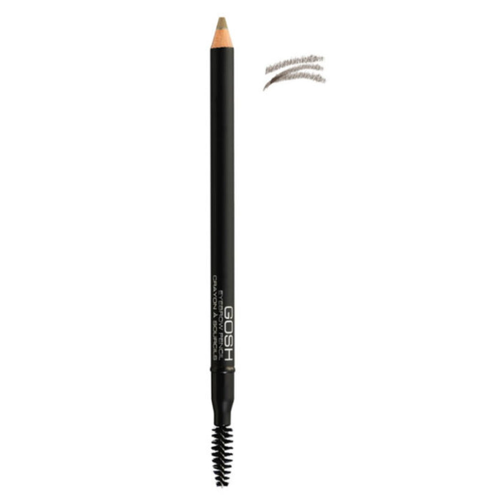 Gosh, Defining Brow, Eyebrow Cream Pencil & Brush 2-In-1, 03, Grey Brown, 1.2 g