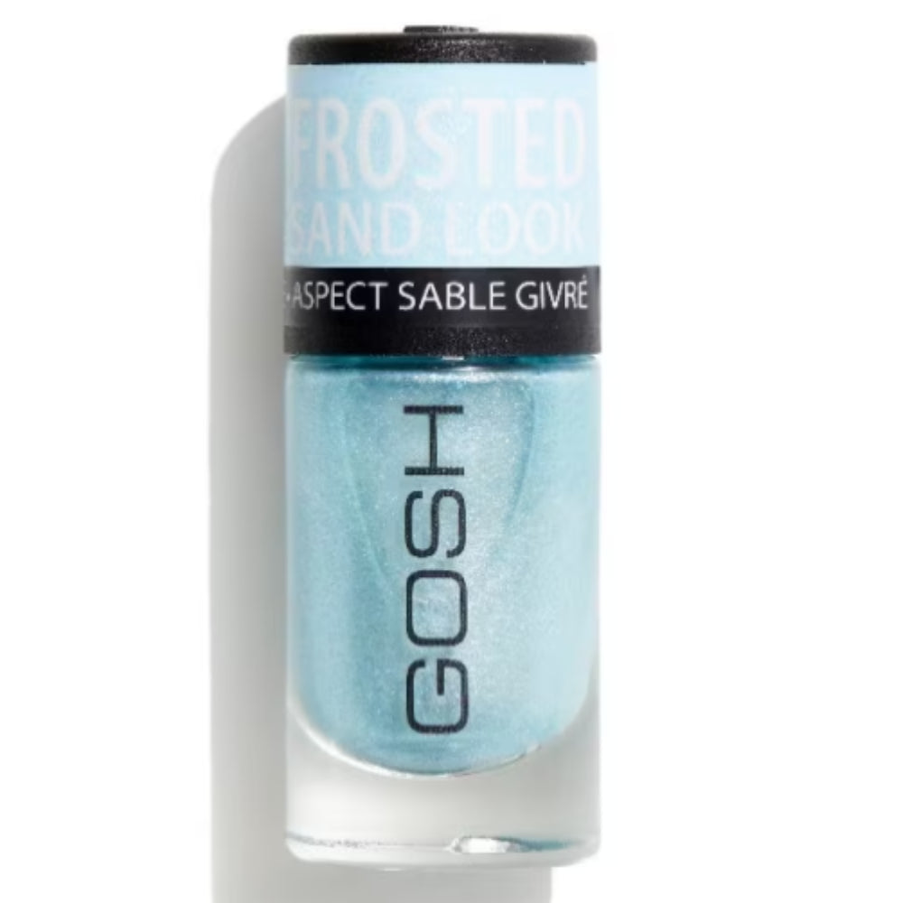 Gosh, Glittery, Matt Finish, Nail Polish, 06, Frosted Soft Blue, 8 ml