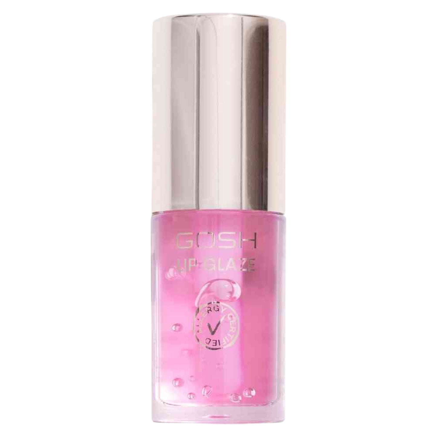 Gosh, Lip Glaze, Allergy Certified, Long-lasting shine, Lip Gloss, 001, Shocking Pink, 5.5 ml