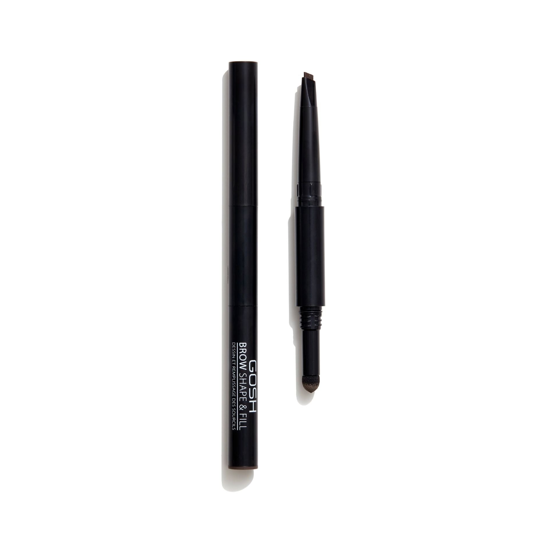 Gosh, Shape & Fill, Double, Eyebrow Cream Pencil, 003, Dark Brown, 0.5 g