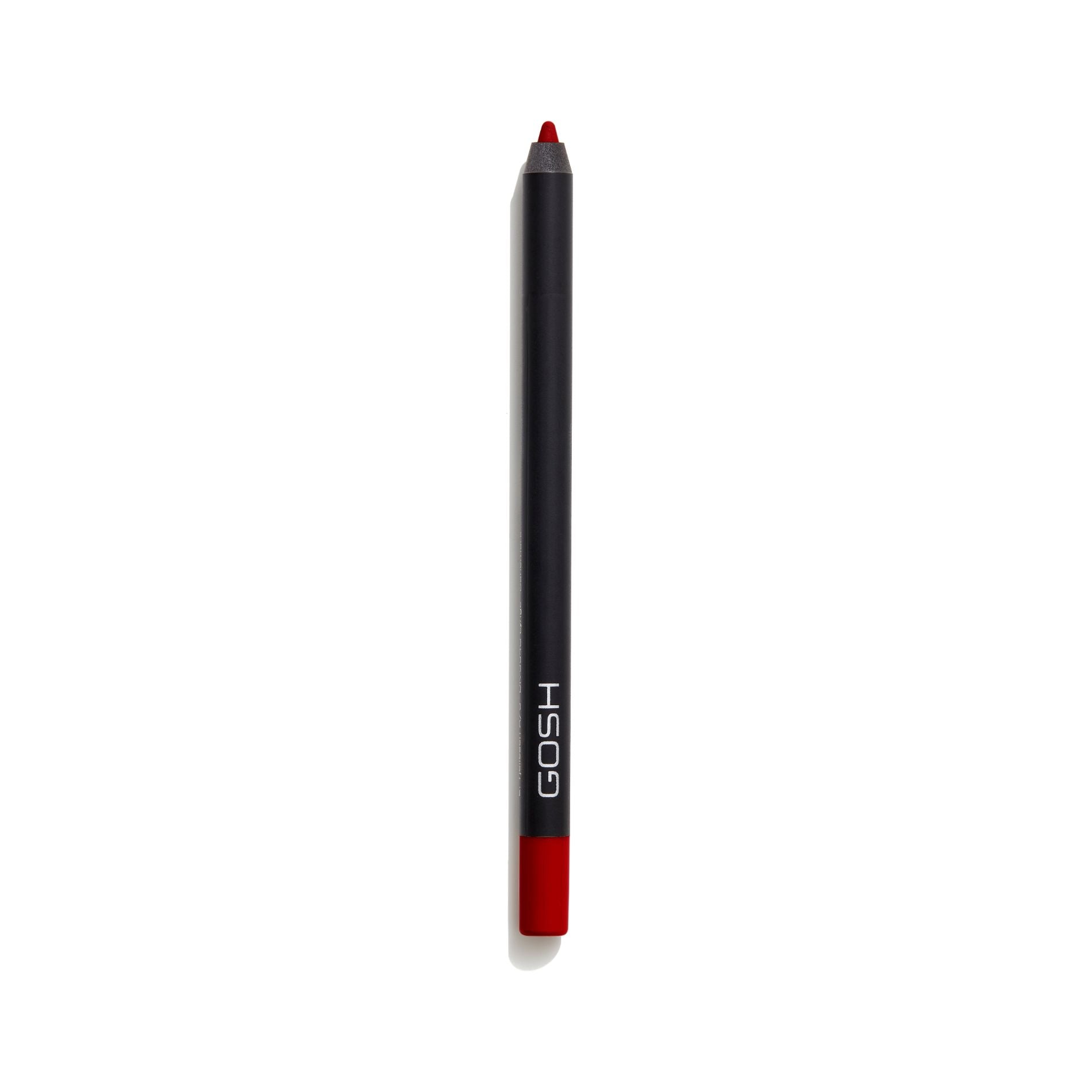 Gosh, Velvet Touch, Vegan, Waterproof, Contour, Lip Liner, 016, The Red, 1.2 g