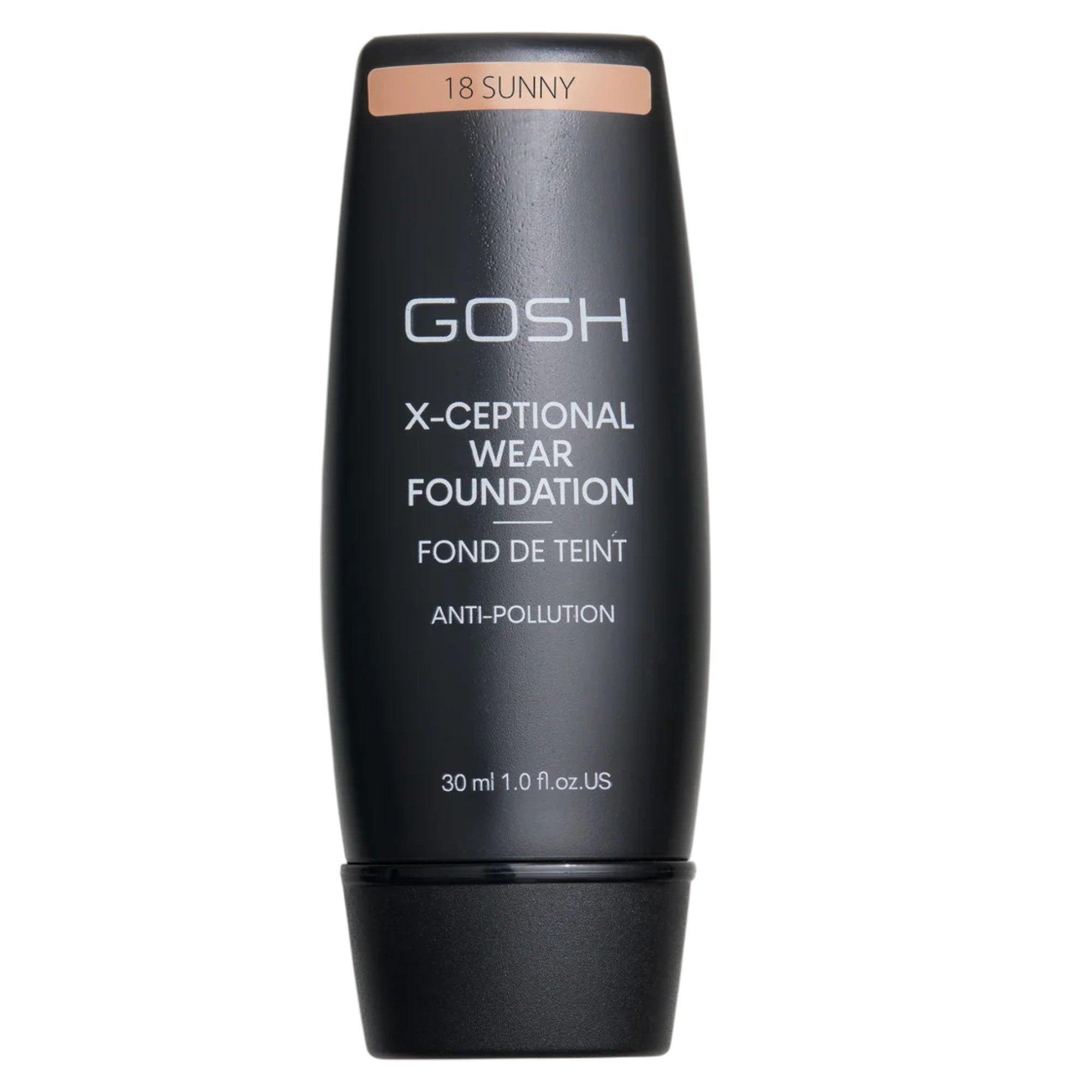 Gosh, X-Ceptional Wear, Vitamin E, Long Lasting, Cream Foundation, 18, Sunny, 30 ml