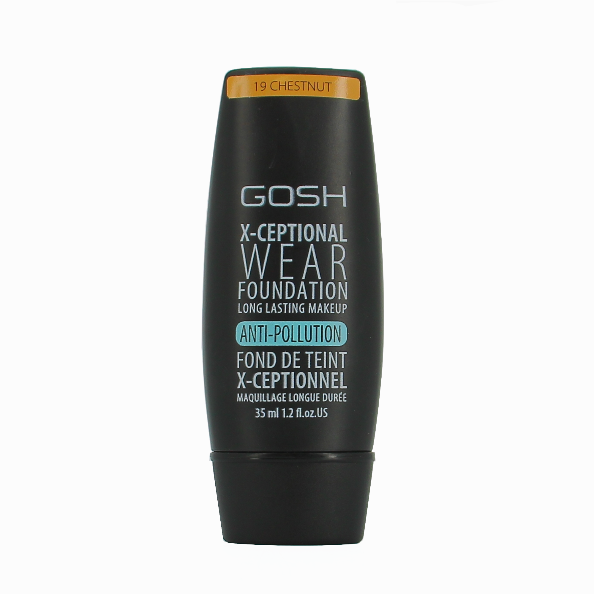 Gosh, X-Ceptional Wear, Vitamin E, Long Lasting, Cream Foundation, 19, Chestnut, 35 ml