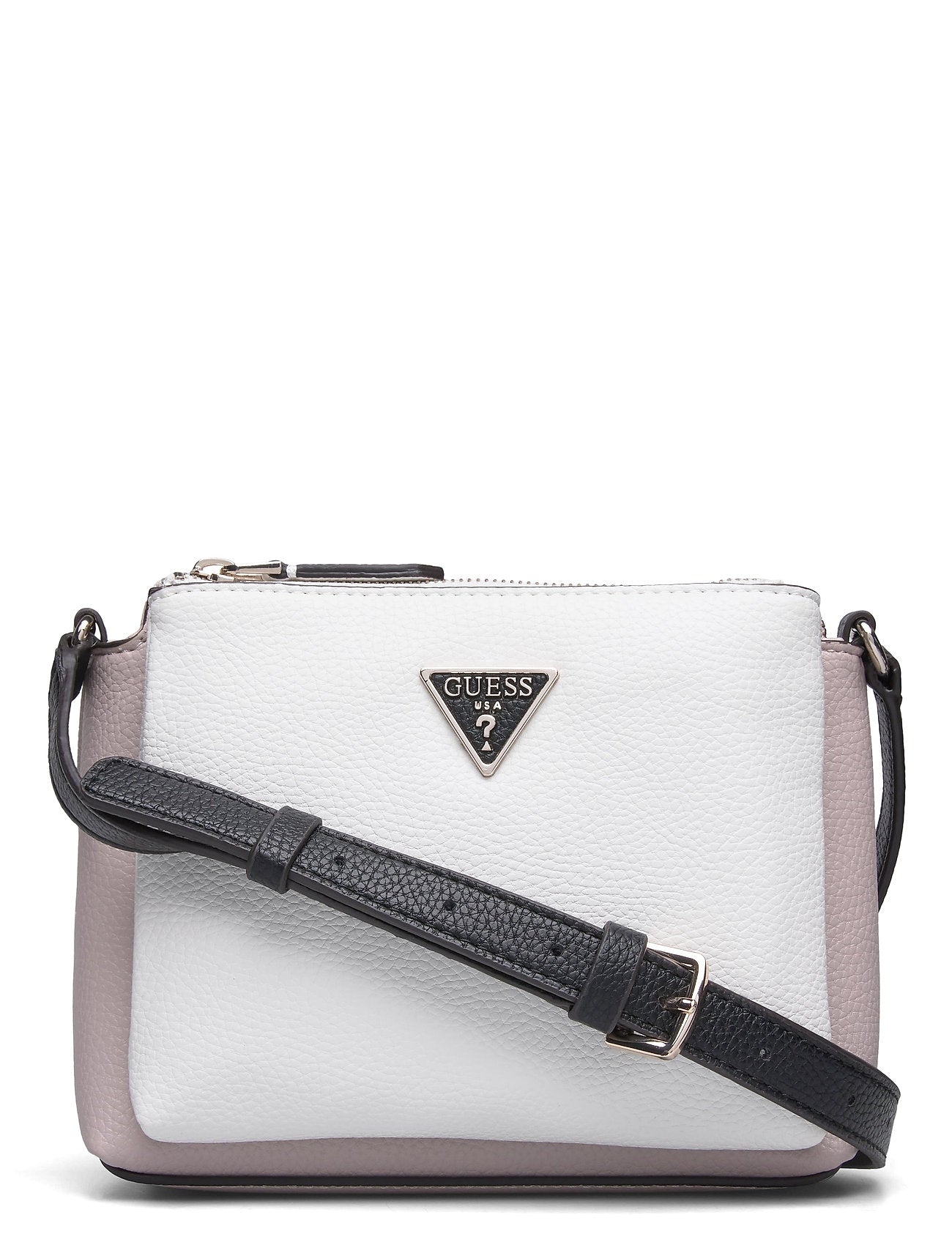 Guess, Becca, Textile Crossbody Bag, White Pink, For Women