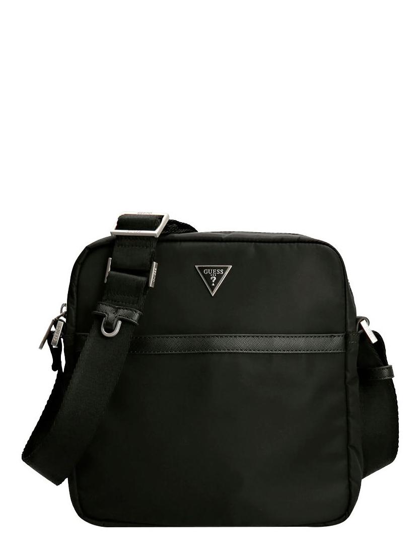 Guess, Certosa, Polyurethane, Textile Bag, Black, HMECRNP2258BLA, For Men, 22 x 5 x 23.5 cm