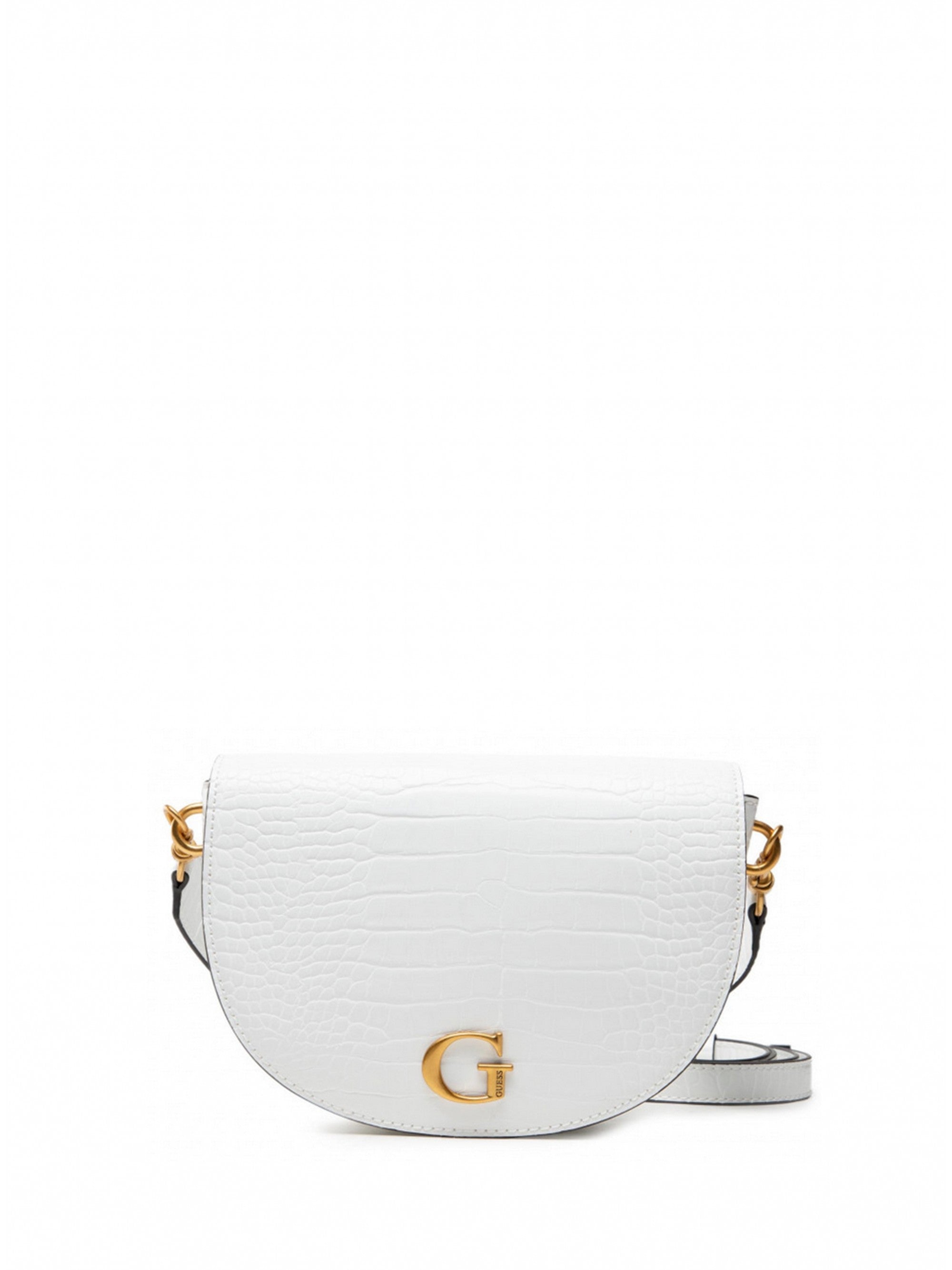 Guess, Danna, Polyurethane, Textile Bag, White, HWCA8420190WHI, For Women, 24 x 17 x 5 cm