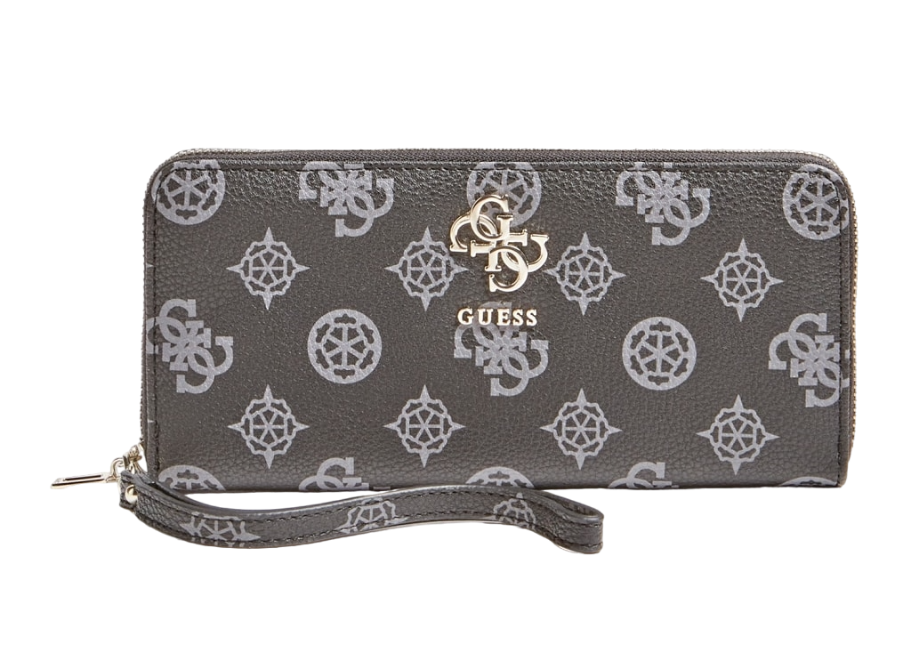 Guess, Digital, Textile Wallet, SLG Large Zip, Black, For Women
