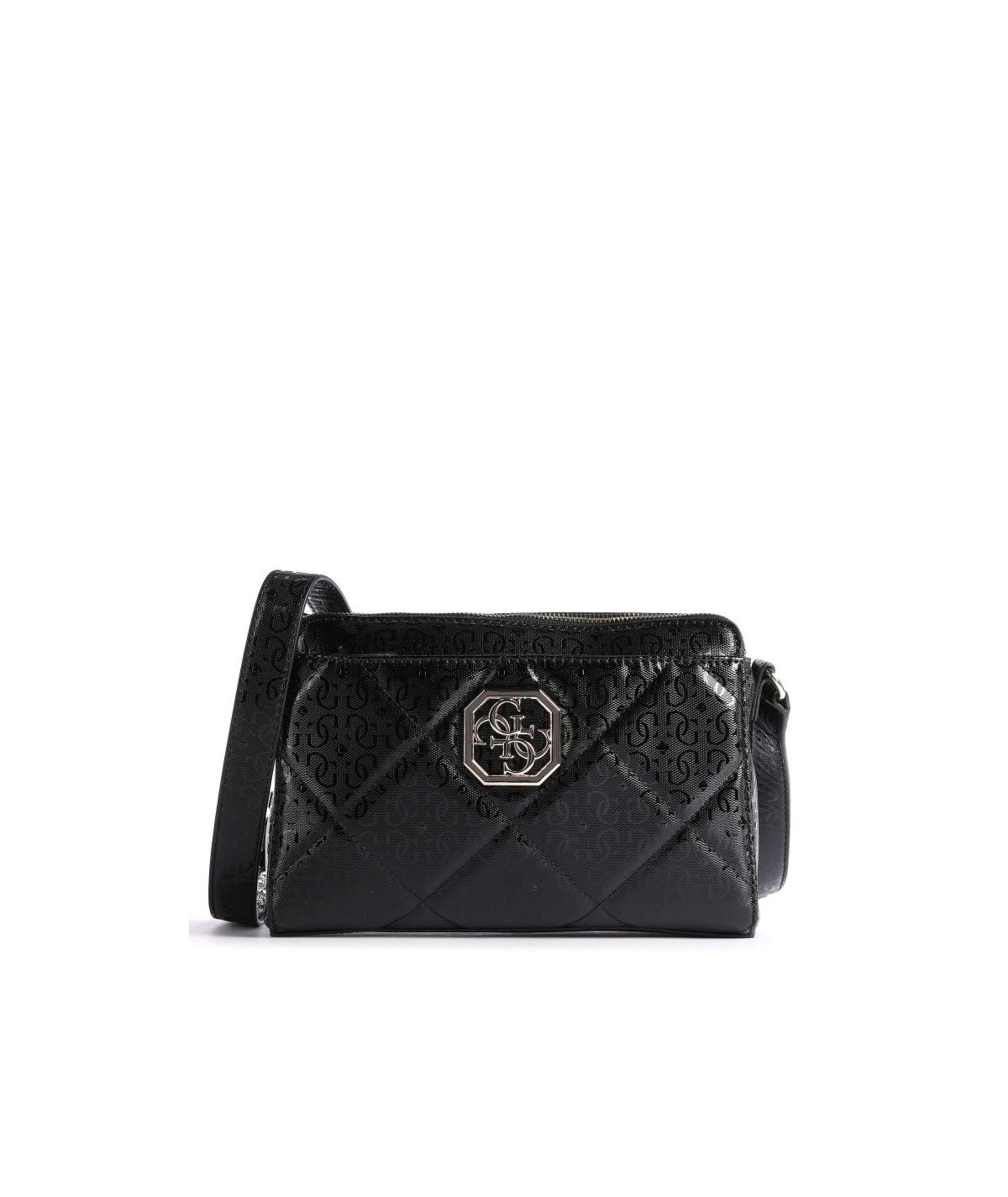 Guess, Dilla, Textile Crossbody Bag, Black, Mini, For Women