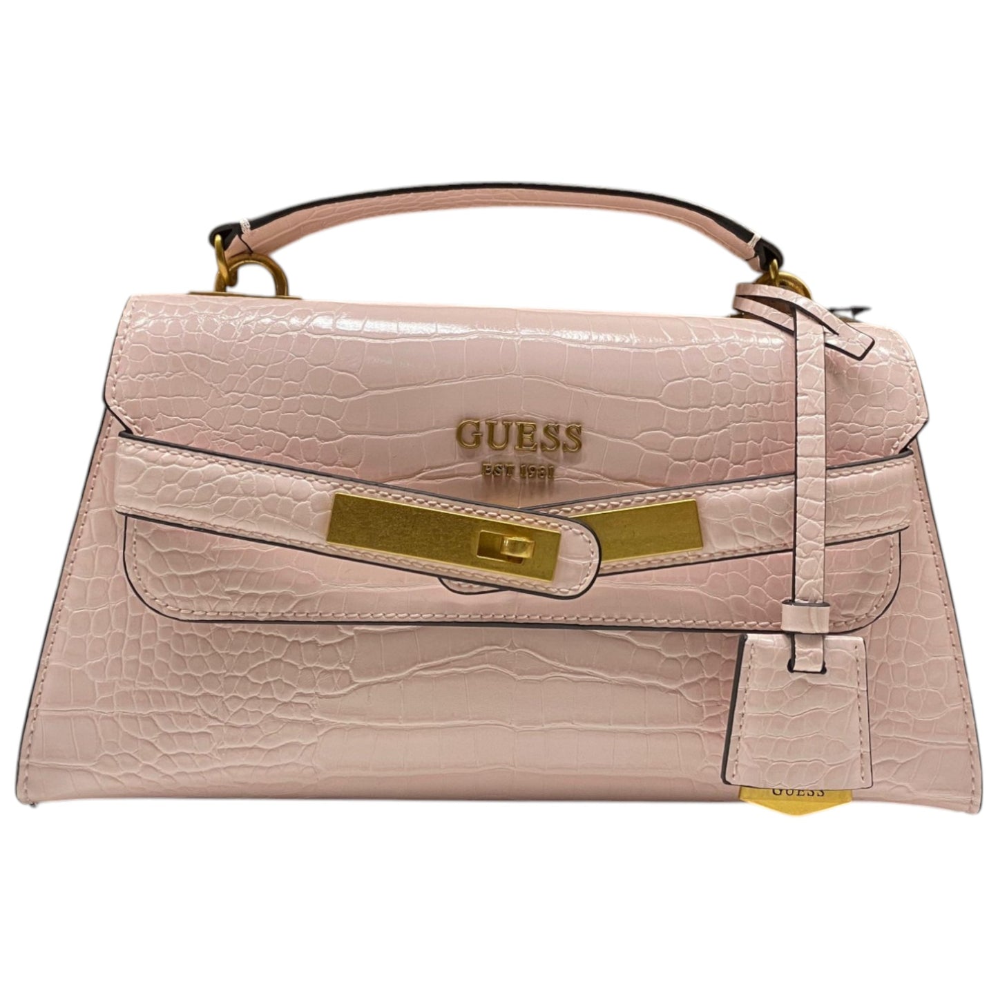 Guess, Enisa, Polyurethane, Textile Bag, Powder Pink, CA842120, For Women, 29 x 16.5 x 11 cm