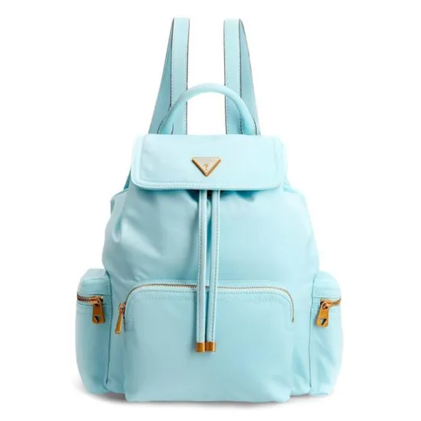 Guess, Gemma, Polyester, Textile Backpack, Aqua, 204669, For Women, 22 x 30 x 9.5 cm