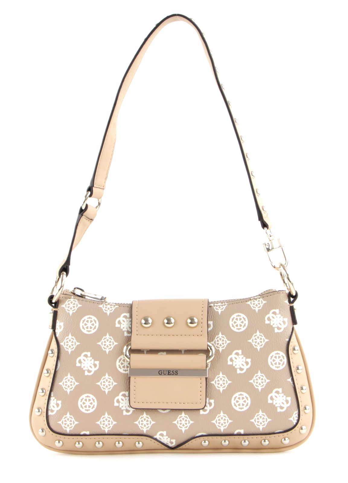 Guess, Greta, Textile Handbag, Mini, Sand, hwvb81 29210, 16 x 29 x 5.3 cm