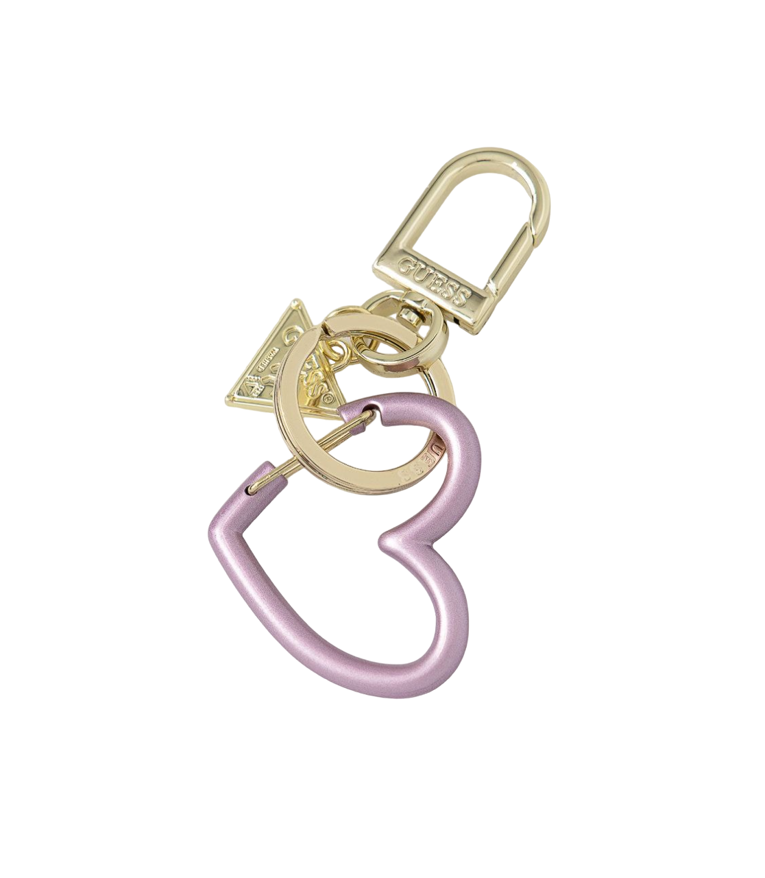 Guess, Guess, Heart Shape, Metal Keyring, RW7424, Purple