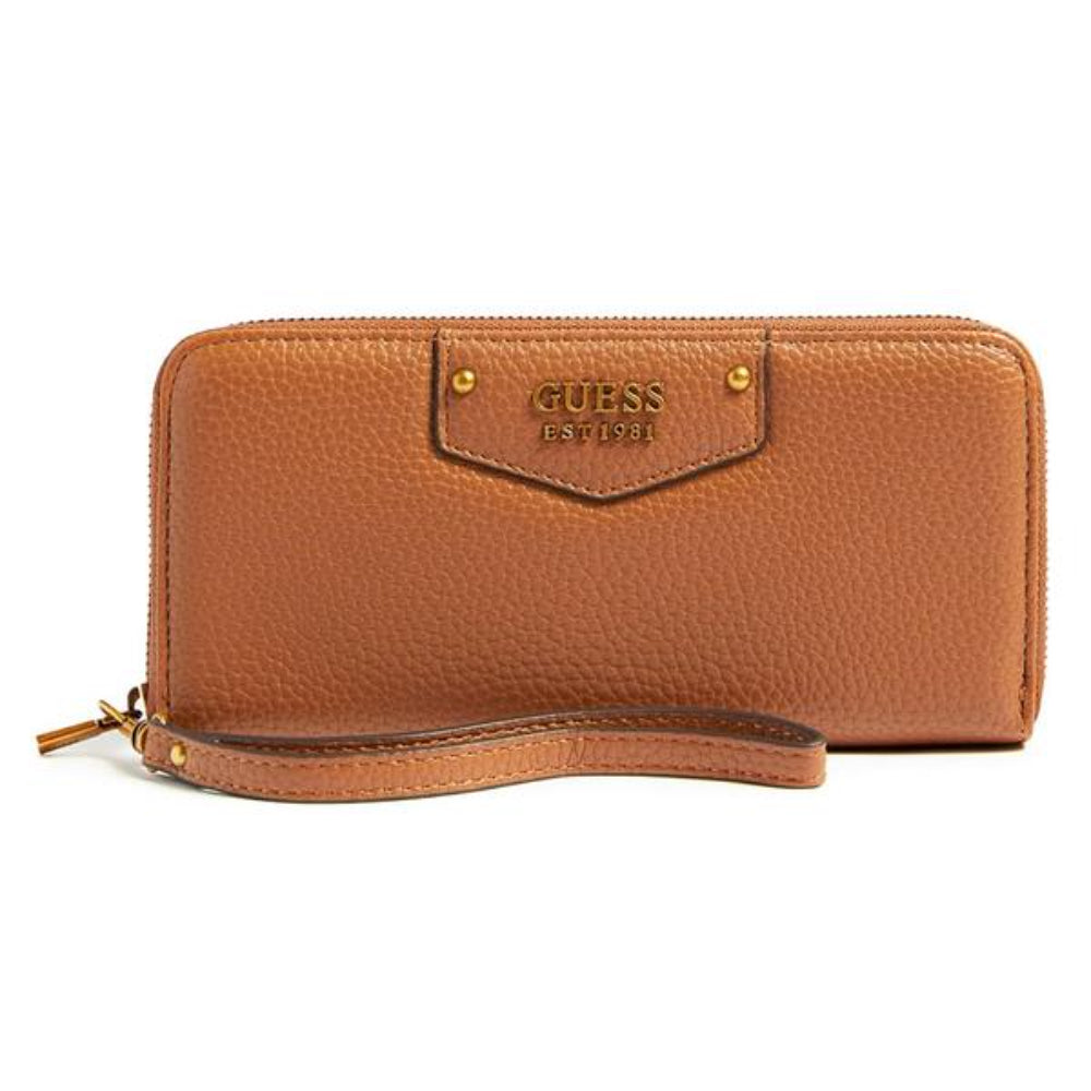 Guess, Guess, Textile Wallet, SLG Large Zip, SWEVB839046CAR, Brown, For Women