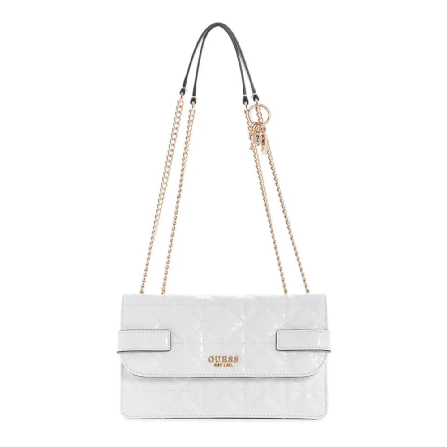 Guess, Malia, Synthetic Leather, Textile Bag, White, GG848821, For Women, 25 x 15 x 9 cm
