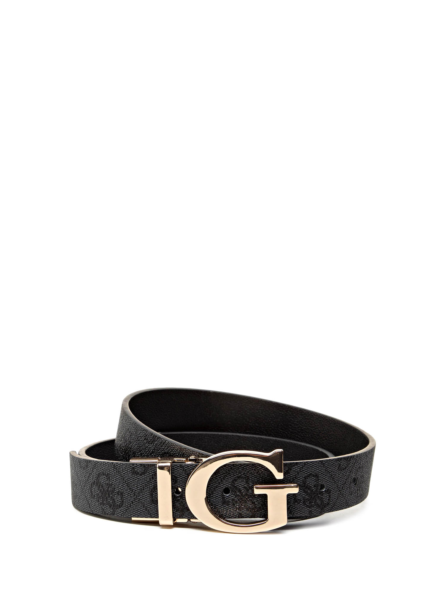 Guess, Mika, Double-Sided Model, Textile Belt, Gray, For Women, Size M
