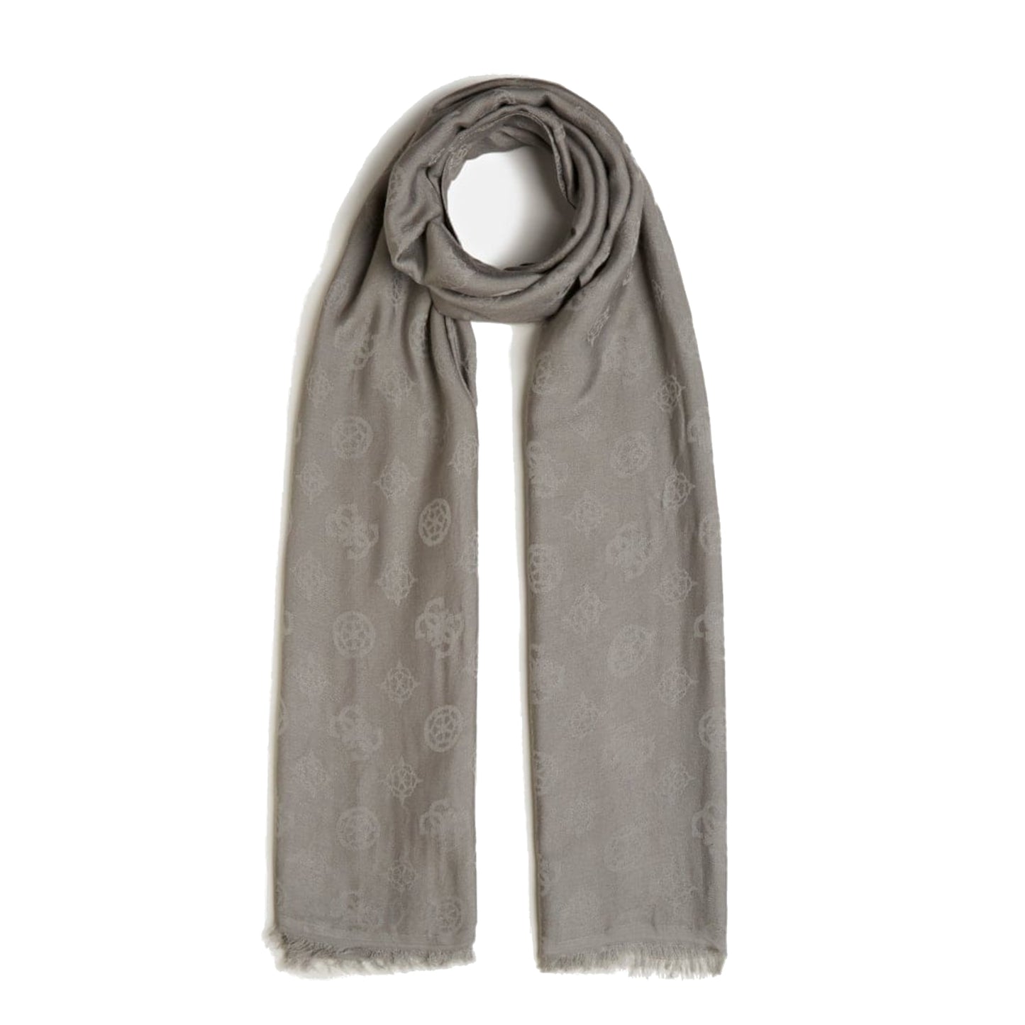 Guess, Ninette Jacquard, Textile Scarf, Gray, 8 x 180, For Women