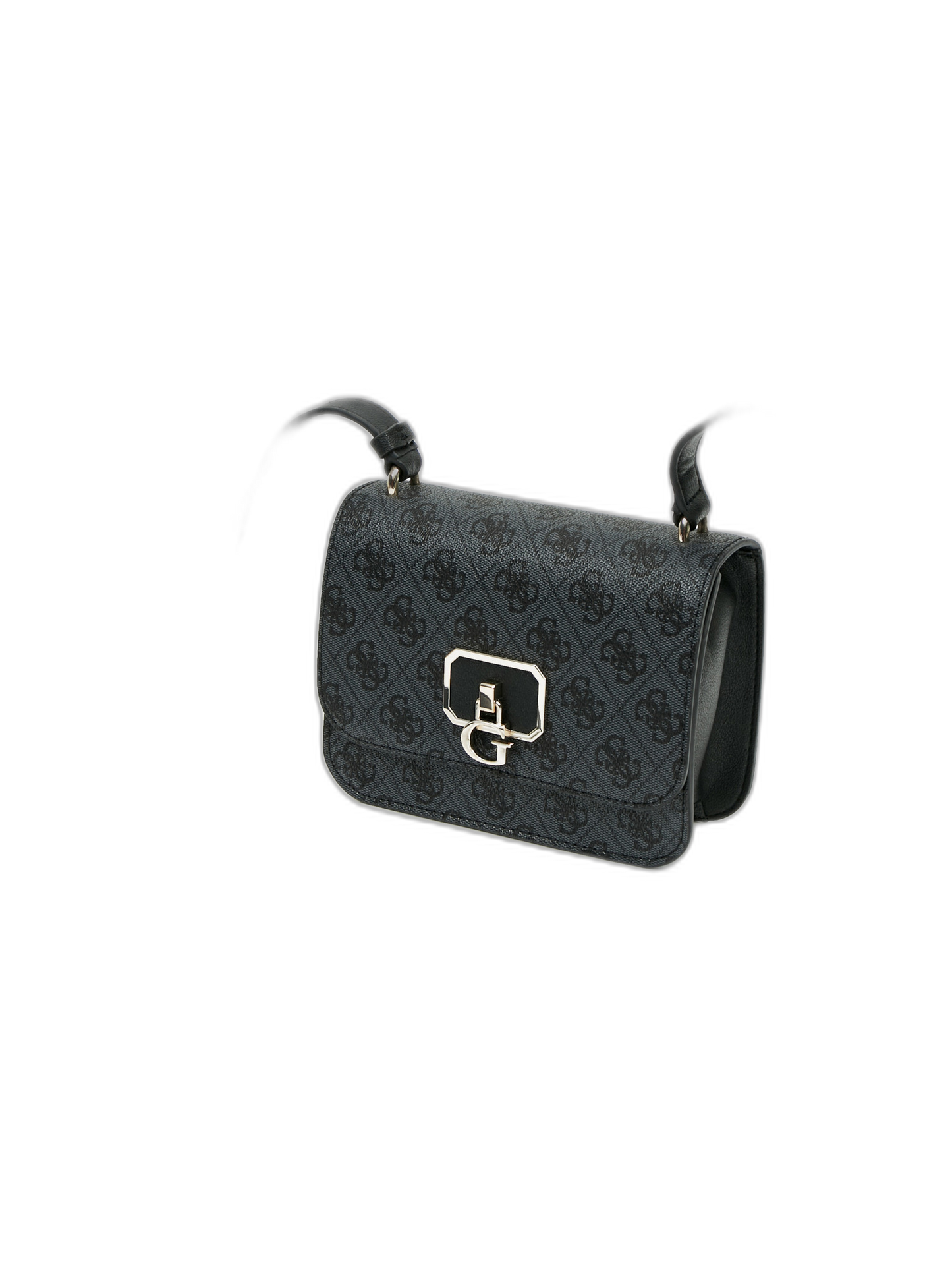 Guess, Coal, Textile Crossbody Bag, Black, 79780, 18.5 x 14.5 x 7 cm, For Women