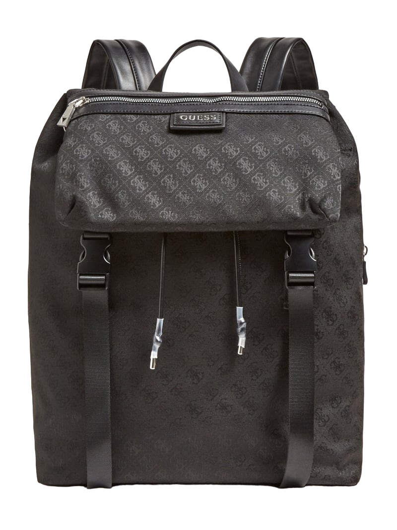 Guess, Salameda, Polyester, Textile Backpack, Black, Laptop Compartiment, Unisex