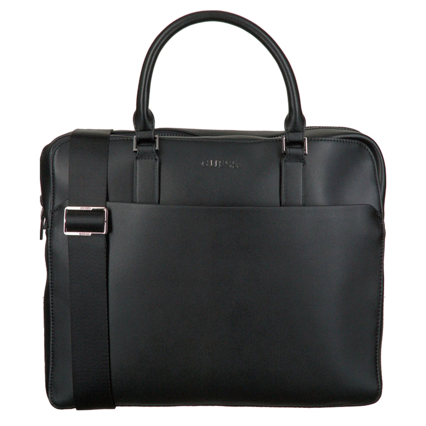 Guess, Scala, Ecological leather, Textile Briefcase, Computer, Black, 36 x 29 x 9 cm, For Men