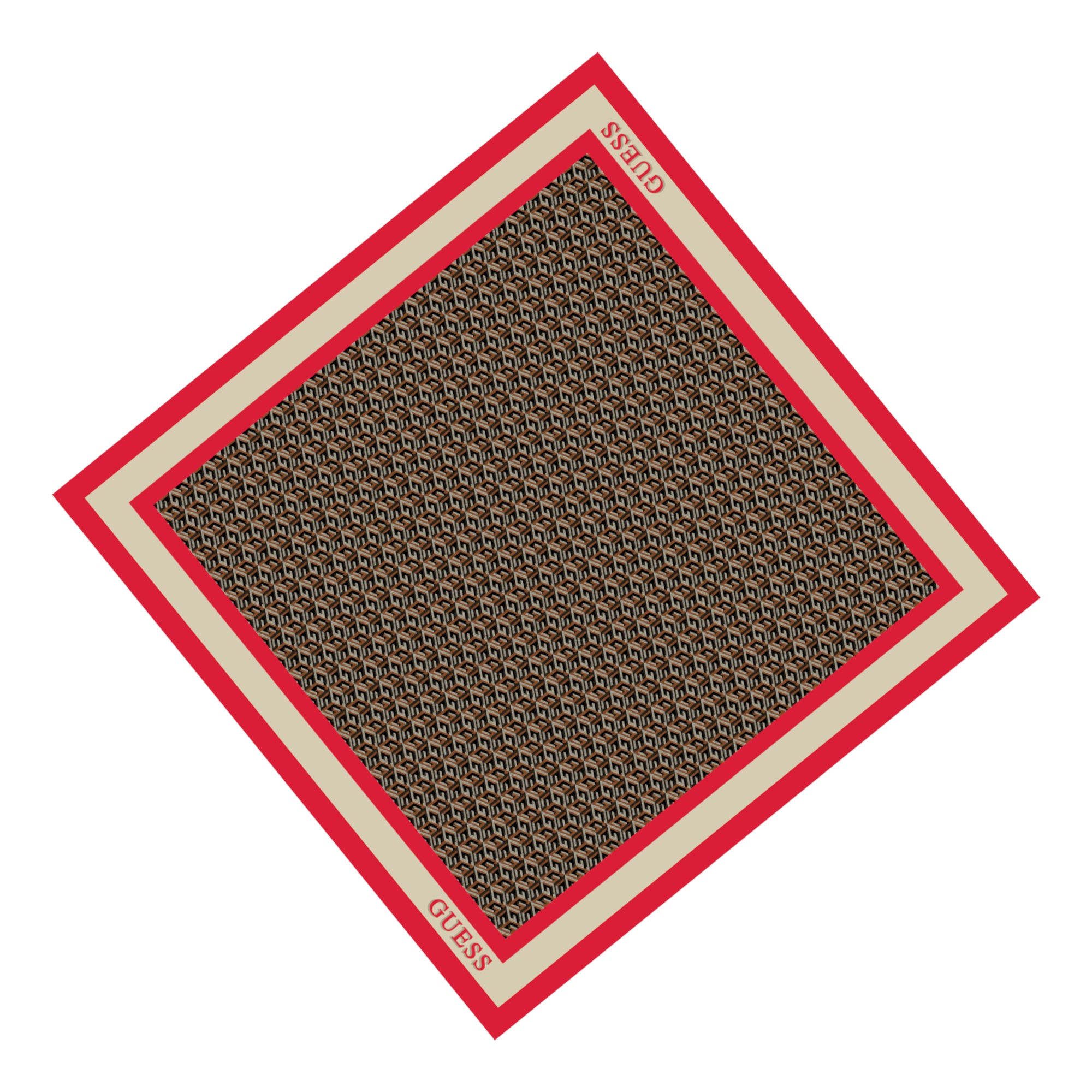 Guess, Silvana, Textile Scarf, Red, 90 x 90, For Women